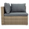 Outdoor Patio Furniture Set, 5-Piece Wicker Rattan Sectional Sofa Set