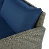 Patio Furniture Set, 5 Piece Outdoor Conversation Set, with Coffee Table, Cushions and Single Chair