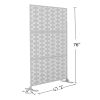 6.5 ft. H x 4 ft. WPatio Laser Cut Metal Privacy Screen, 24"*48"*3 panels