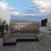 6.5 ft. H x 4 ft. W Laser Cut Metal Privacy Screen, 24"*48"*3 panels