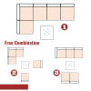 Outdoor Garden Patio Furniture 6-Piece Brown PE Rattan Wicker Sectional  Cushioned Sofa Sets