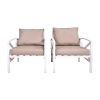 Patio Furniture Metal Arm Chair,2 PCS Garden Outdoor Contemporary Sofa Metal Chair with Cushions