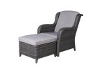 5 PCS Wicker Patio Conversation Seating Set with Cushions
