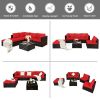6 Pieces Outdoor Patio Rattan Furniture Set