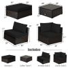 6 Pieces Outdoor Patio Rattan Furniture Set