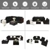 6 Pieces Outdoor Patio Rattan Furniture Set