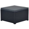 6-Piece Outdoor Furniture Set with PE Rattan Wicker, Patio Garden Sectional Sofa Chair, removable cushions (Black wicker, Beige cushion)